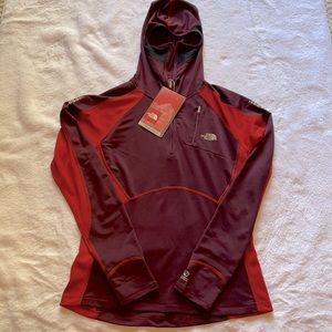 North Face.  Maroon/Red. Size M